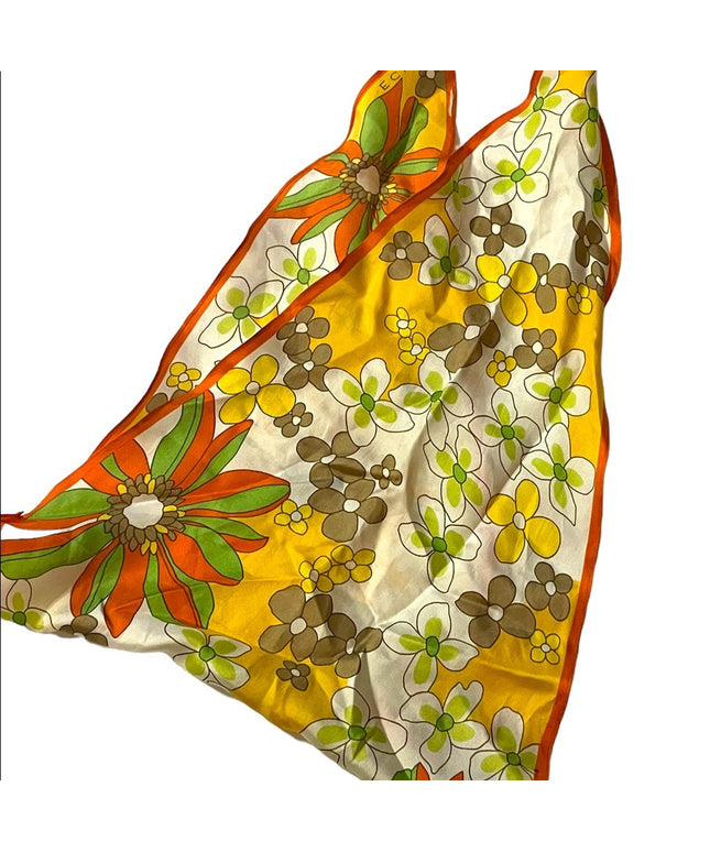 Echo SILK Floral Flower Hair wrap scarf diamond Groovy’ Daiseys