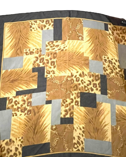 FDJ Leopard print sheer Pink ribbon campaign scarf silk sheer