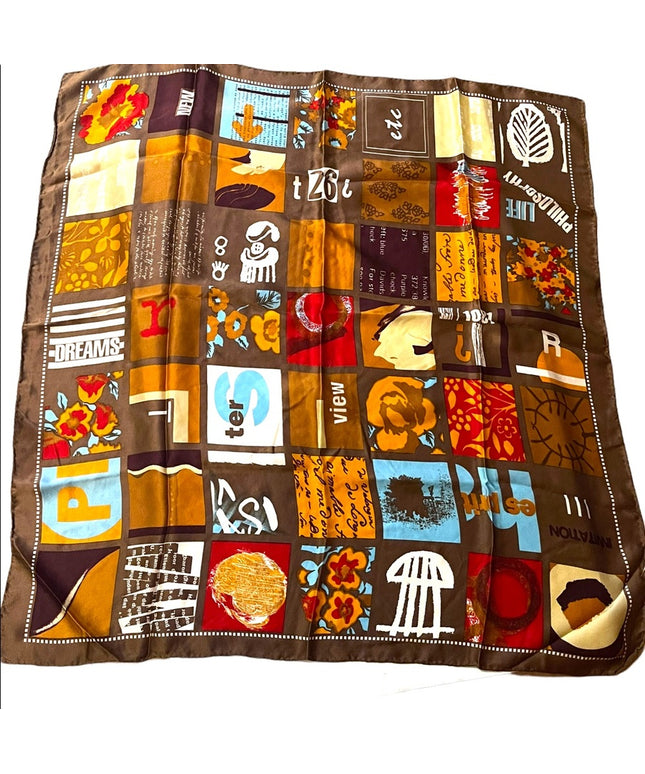 Large Silk Printed Esprit ETC scarf