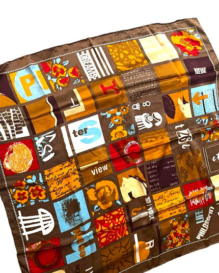 Large Silk Printed Esprit ETC scarf
