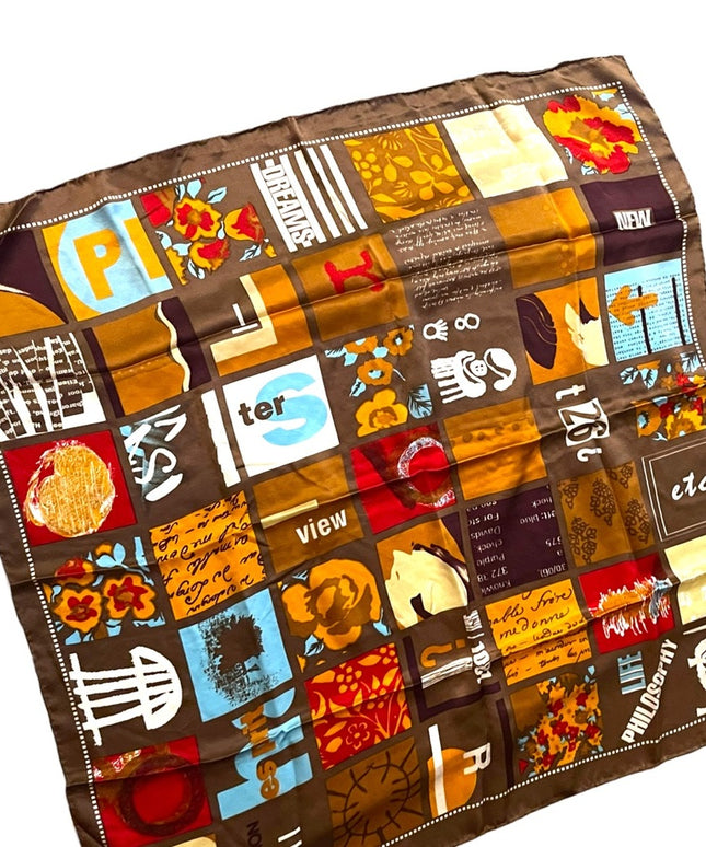 Large Silk Printed Esprit ETC scarf