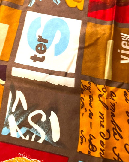 Large Silk Printed Esprit ETC scarf