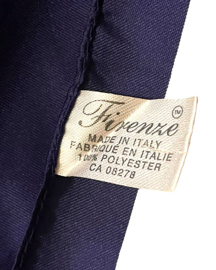 Vintage FIRENZE Groovy Abstract floral flowers green blue scarf polyester