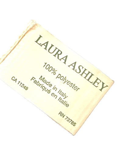 Laura Ashley Italy Made Sheer black cream floral flower Poly scarf