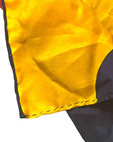 Heftco Milan Italy Geometric SILK Scarf yellow red blue