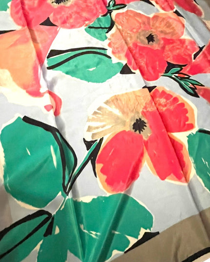 Vintage VERA Poly floral flower 🌸 scarf wrap