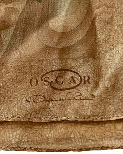 Oscar De Laurenta Floral flower Silk Chiffon Scarf