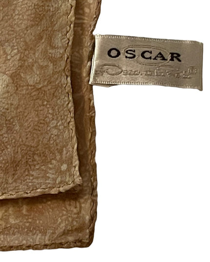 Oscar De Laurenta Floral flower Silk Chiffon Scarf