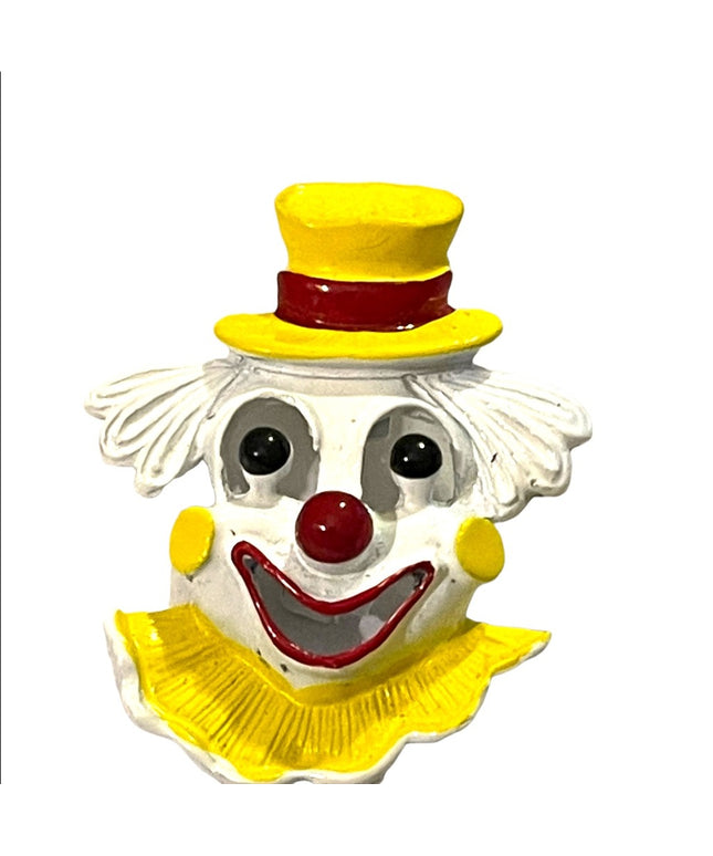 Vintage 1950s Enameled colorful Gerrys Clown circus FUN brooch