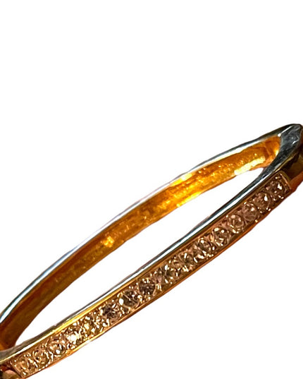 NINA RICCI Gold finish Swarovski crystal rhinestone bangle bracelet