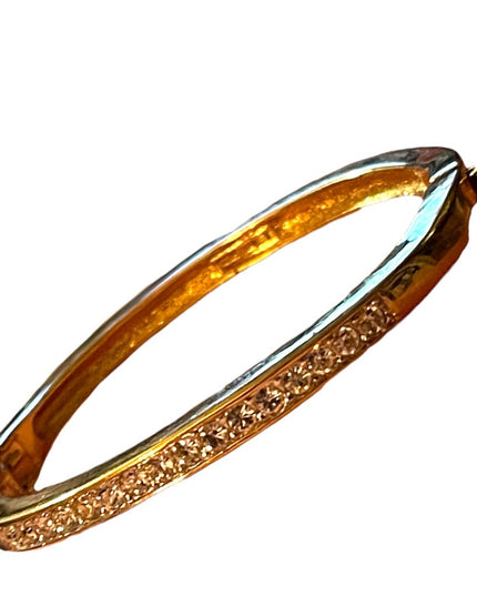 NINA RICCI Gold finish Swarovski crystal rhinestone bangle bracelet