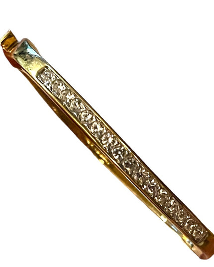 NINA RICCI Gold finish Swarovski crystal rhinestone bangle bracelet