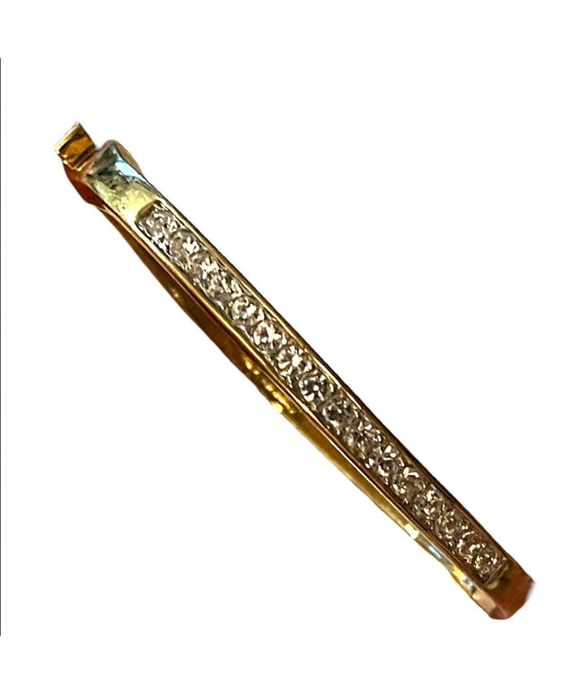 NINA RICCI Gold finish Swarovski crystal rhinestone bangle bracelet
