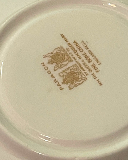 Paragon vintage tea Cup ,Saucer, Pink Cabbage Rose, Double warrant RARE peach