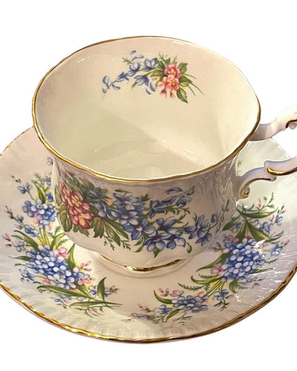 Vintage Paragon Blue Bells Floral Tea Cup & Saucer Set