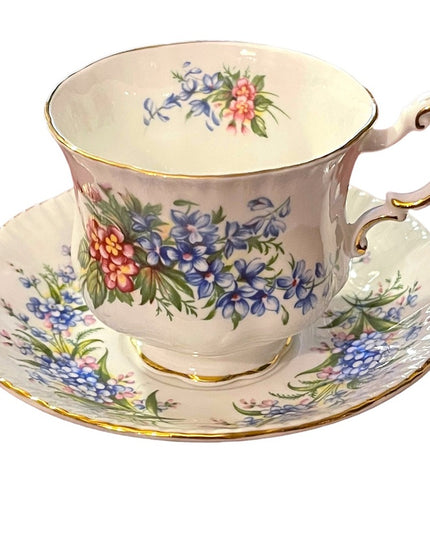 Vintage Paragon Blue Bells Floral Tea Cup & Saucer Set