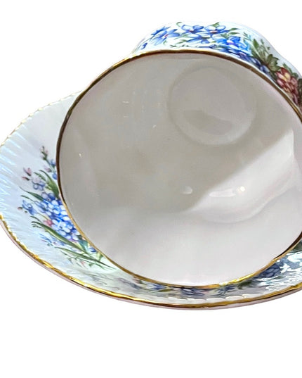 Vintage Paragon Blue Bells Floral Tea Cup & Saucer Set