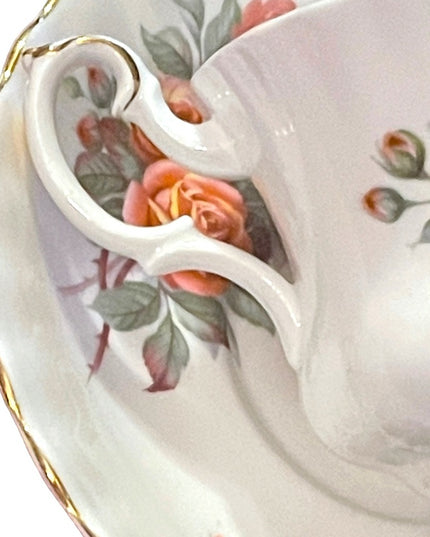 Vintage Royal Albert Centennial Rose Bone China Tea cup & Saucer England Floral