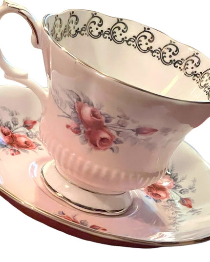 Royal Albert Rose Marie Series “sunset” tea cup and saucer circa 1960-1970. HTF