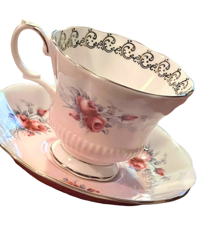 Royal Albert Rose Marie Series “sunset” tea cup and saucer circa 1960-1970. HTF