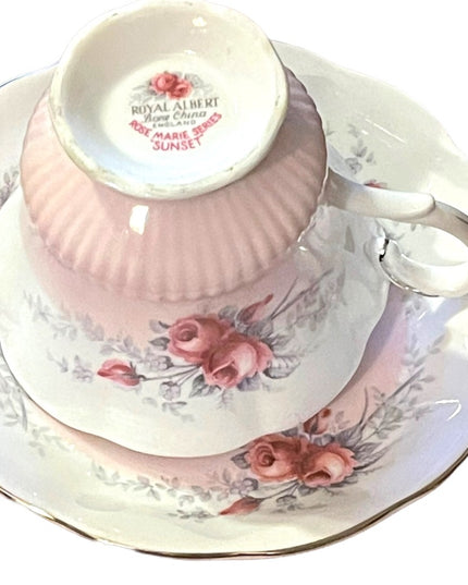 Royal Albert Rose Marie Series “sunset” tea cup and saucer circa 1960-1970. HTF