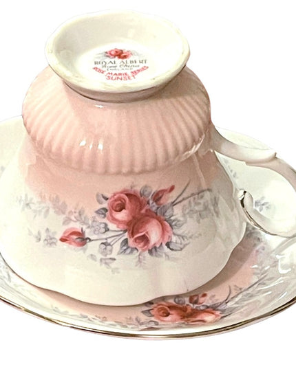 Royal Albert Rose Marie Series “sunset” tea cup and saucer circa 1960-1970. HTF