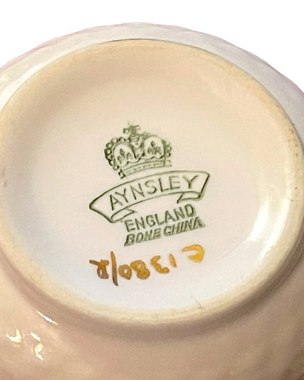 Aynsley English Tea cup  Saucer Pansy Pansies Teacup Collectible Vintage pastel