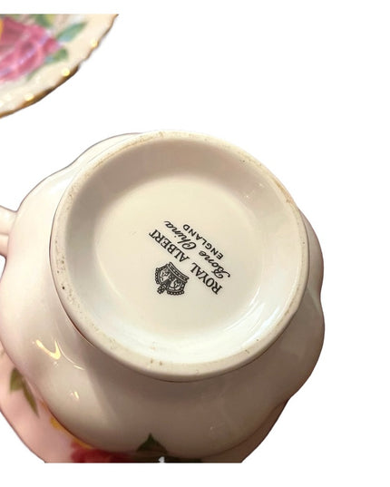 Royal Albert England Pink and Yellow Roses Montrose Shape Tea Tea Cup and Saucer