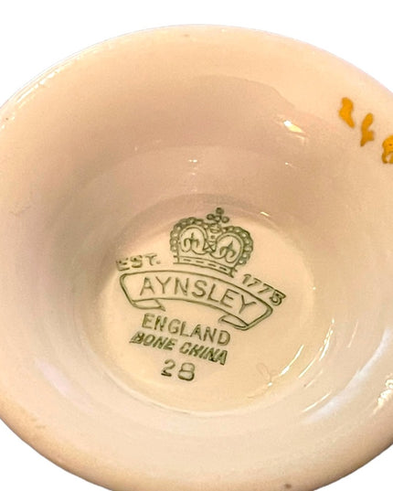 Vintage Blue Aynsley flowers floral bone china England Tea cup & Saucer