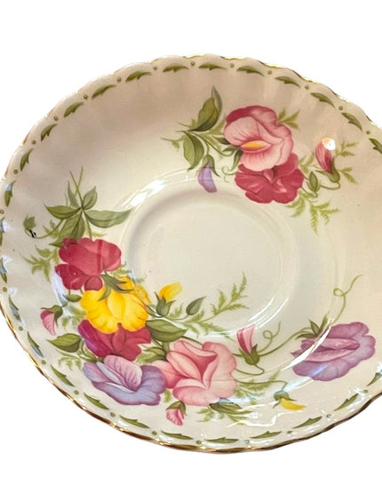 Royal Albert April Sweet Pea Tea cup  Saucer, Flower of the Month England
