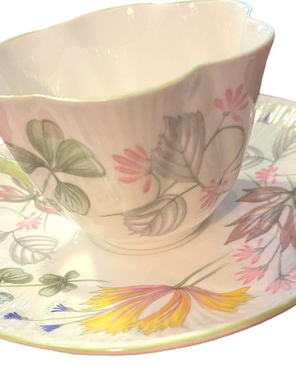 Vintage SHELLEY Tea cup and saucer floral Bone China England flowers
