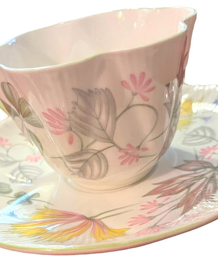 Vintage SHELLEY Tea cup and saucer floral Bone China England flowers