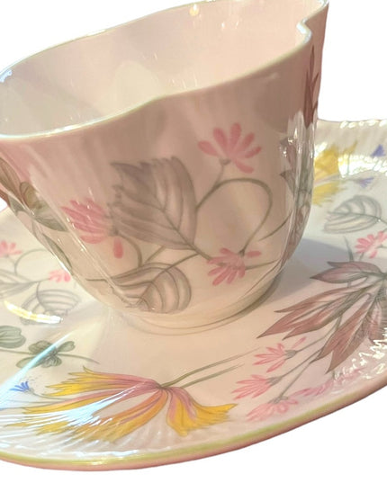 Vintage SHELLEY Tea cup and saucer floral Bone China England flowers