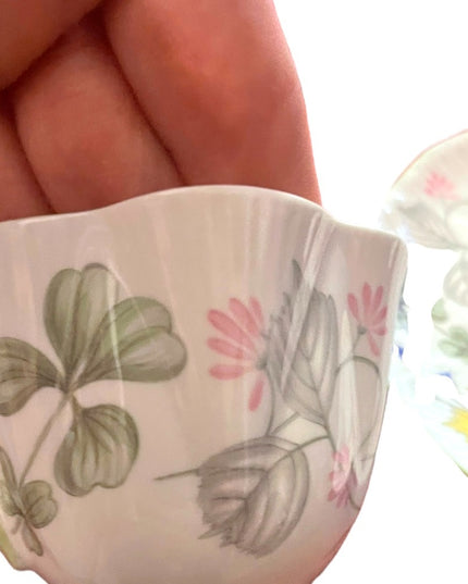 Vintage SHELLEY Tea cup and saucer floral Bone China England flowers