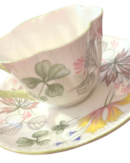 Vintage SHELLEY Tea cup and saucer floral Bone China England flowers