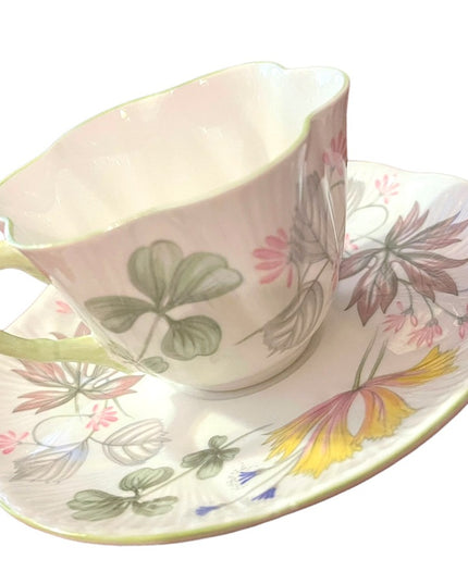 Vintage SHELLEY Tea cup and saucer floral Bone China England flowers