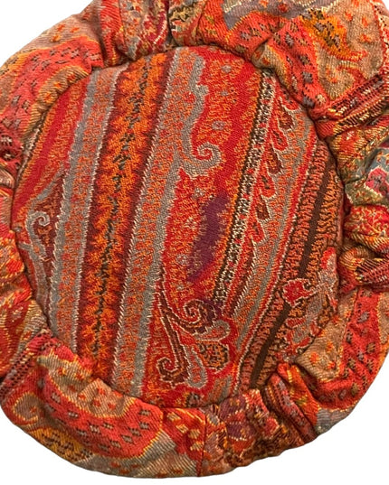 Antique French Gibson girl cameo red tapestry bag Reticule 1890s ornate wristlet