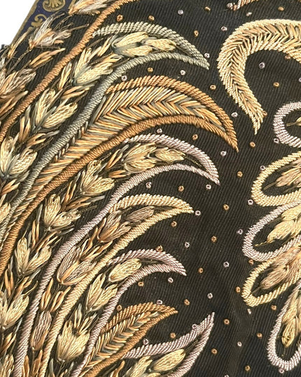 Antique Victorian Handmade Ornate cloissone enameled feather needlework purse