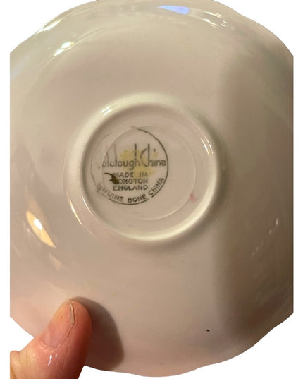 Vintage Colclough tea cup and saucer pastel green floral floral England gold