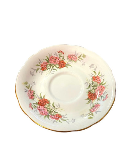 Vintage Paragon Floral flowers Fine bone china Tea cup & saucer pink