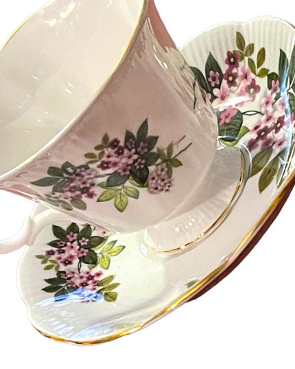 Vintage Royal Albert purple flower Fine Tea cup & saucer  England