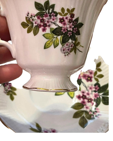 Vintage Royal Albert purple flower Fine Tea cup & saucer  England