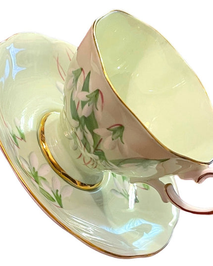 Vintage Royal Albert Laurentian Snow drop Tea cup& Saucer pastel England floral