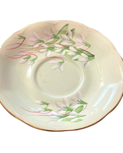 Vintage Royal Albert Laurentian Snow drop Tea cup& Saucer pastel England floral