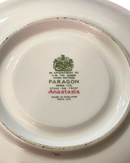 PARAGON TEA CUP AND SAUCER ROSES PATTERN "ANASTASIA