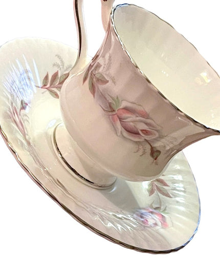Vintage Paragon Rose Ballet Floral flower tea cup & saucer