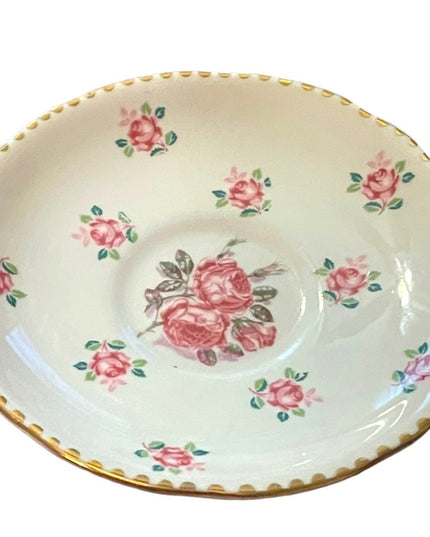 Vintage Royal Stafford fine bone china England Roses floral Te cup & saucer