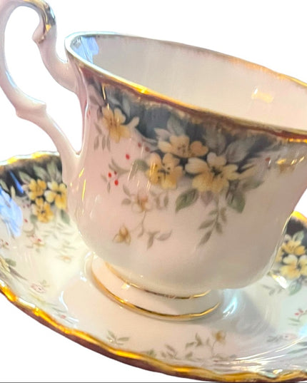 Vintage Royal Albert Royal Ascot Floral flowers tea cup & saucer set England
