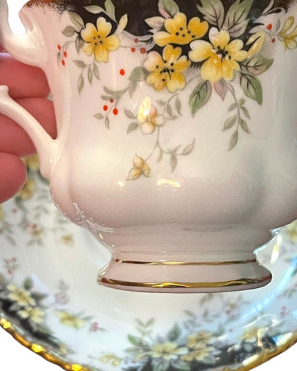 Vintage Royal Albert Royal Ascot Floral flowers tea cup & saucer set England