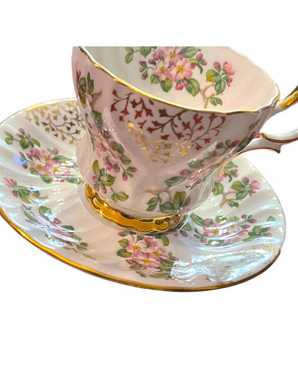 Vintage Queen Anne Fine bone China Floral tea cup & saucer set